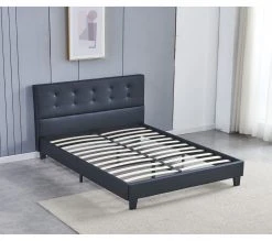 Sensoreve Bett aus schwarzem Kunstleder 140x190cm -Deutschland Betten Verkäufe 2022 818bb1a55969496494934b51c9cdb204