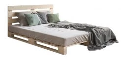 VitaliSpa Palettenbett 160x200cm Natur mit Kopftei