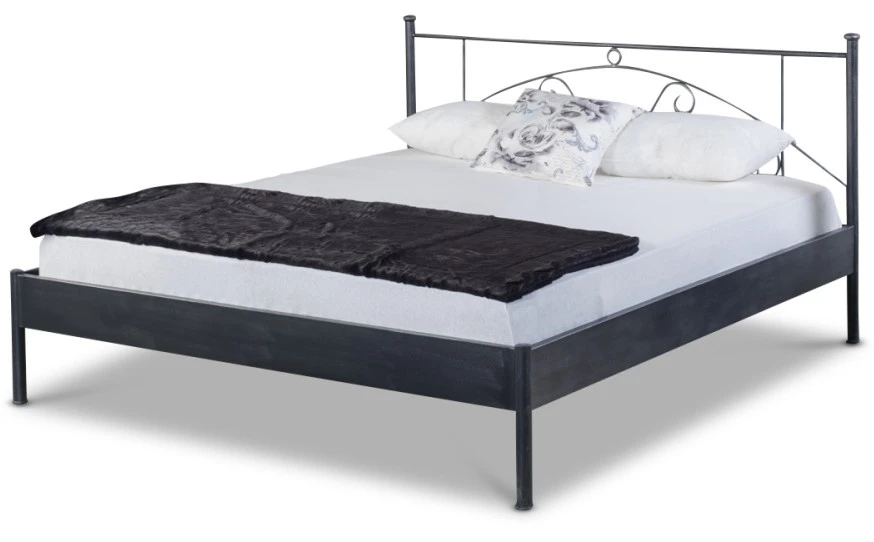 EINRICHTEN24 Metallbett Lena schwarz gewischt - Breite: 140 cm 3 EINRICHTEN24 Metallbett Lena schwarz gewischt - Breite: 140 cm