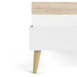 Ebuy24 Napoli Bett 90x200 - Napoli Bett 90x200 cm weiss, Eiche Struktur Dekor. -Deutschland Betten Verkäufe 2022 83d6f6a041e2488da15c016288e63a51