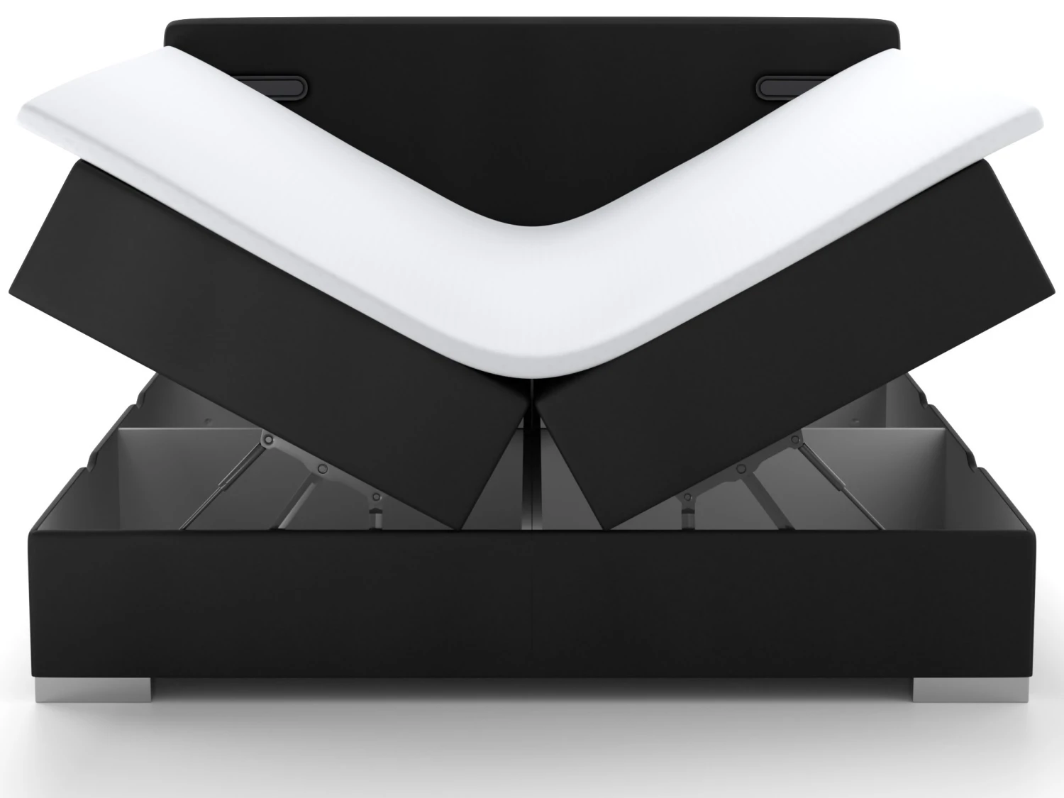 Wonello Boxspringbett Modesto mit Bettkasten - Schwarz 7 Wonello Boxspringbett Modesto mit Bettkasten - Schwarz – Bild 5