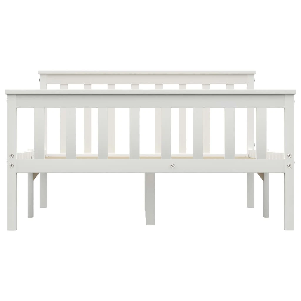 VidaXL Massivholzbett Kiefer - vidaXL Massivholzbett Weiß Kiefer 120x200 cm 5 VidaXL Massivholzbett Kiefer - vidaXL Massivholzbett Weiß Kiefer 120x200 cm – Bild 3