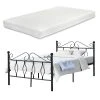 En.casa Metallbett Apolda mit Matratze - Breite: 125 cm