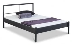 EINRICHTEN24 Metallbett Daisy dunkelgrau - Breite: 140 cm