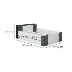 VitaliSpa Schubladenbett „Pulsar“ 140 cm Anthrazit -Deutschland Betten Verkäufe 2022 89517fe704ed482c94466bc8a0abc556