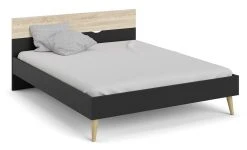 Ebuy24 Napoli Bett Doppelbett - Schwarz