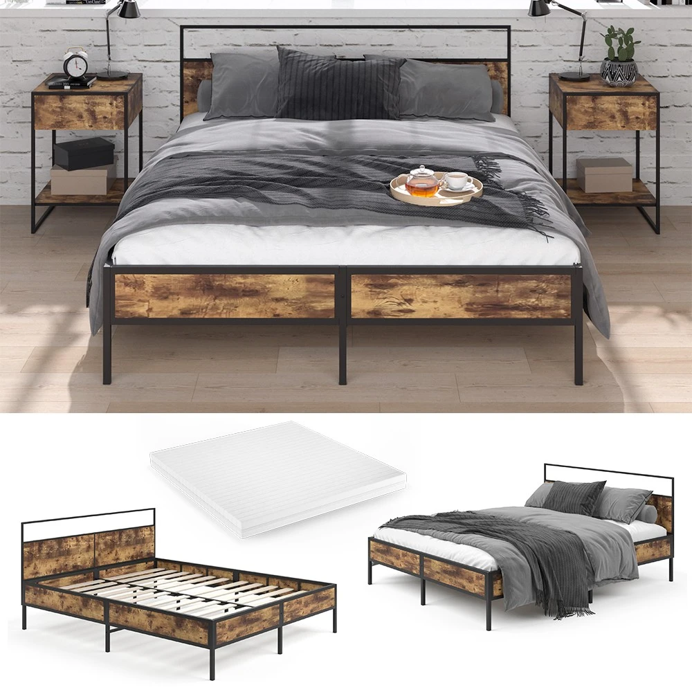 VitaliSpa Holzbett „Fyrk“ 200x160cm mit Matratze 6 VitaliSpa Holzbett „Fyrk“ 200x160cm mit Matratze – Bild 4