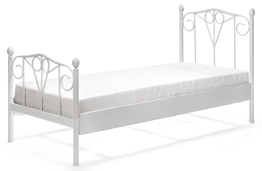 EINRICHTEN24 Metallbett Maya weiss 90x200 cm 3 EINRICHTEN24 Metallbett Maya weiss 90x200 cm