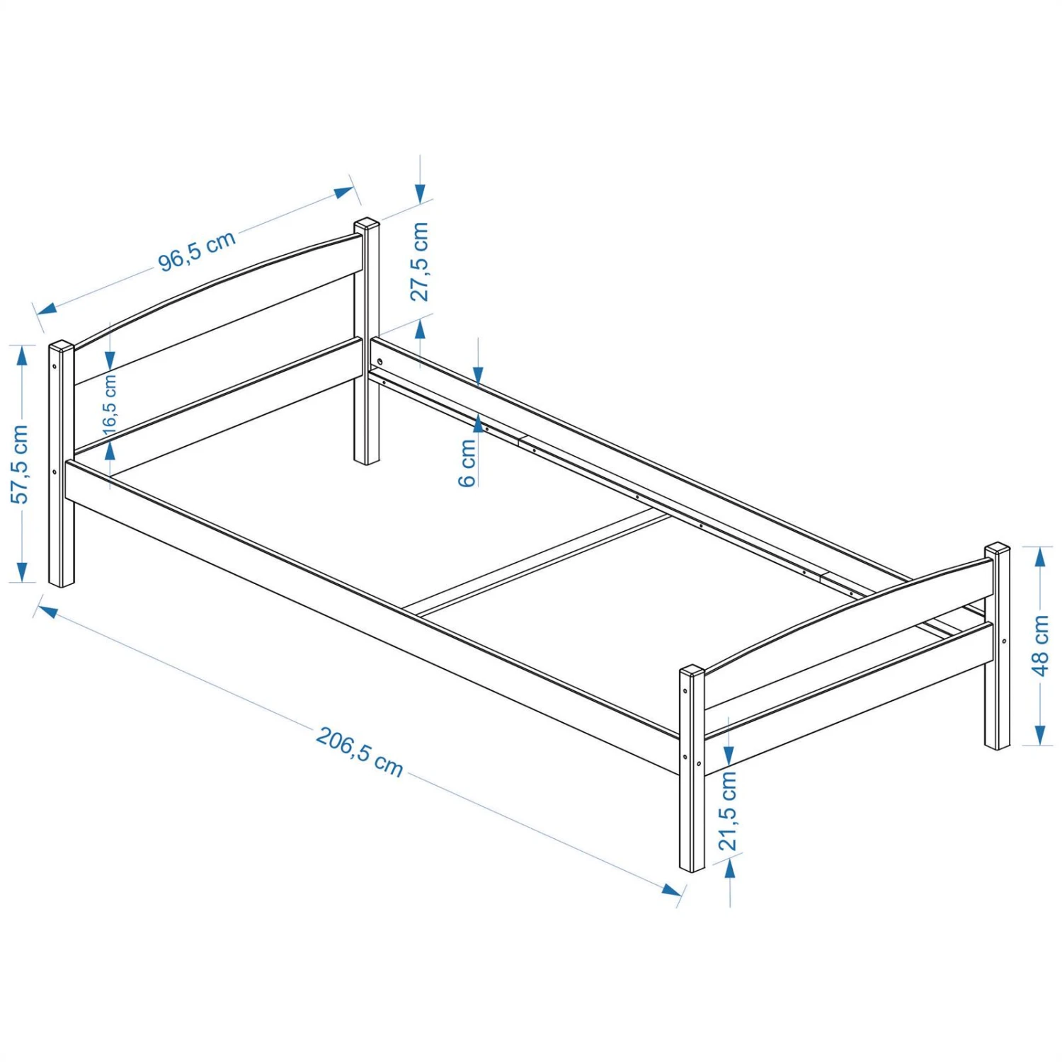IDIMEX Einzelbett BORIS 90x200 cm - Breite: 97 cm 4 IDIMEX Einzelbett BORIS 90x200 cm - Breite: 97 cm – Bild 2
