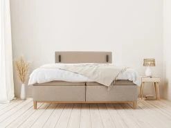 Wonello Boxspringbett Ludvika - Beige - Eiche Dekor - Breite: 180 cm -Deutschland Betten Verkäufe 2022 93cf1d67e3424bfc941344b2cabf1cb5