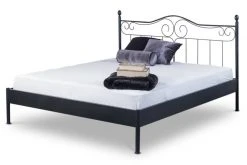 EINRICHTEN24 Metallbett Alessia schwarz - Breite: 180 cm