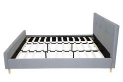 Polsterbett HWC-J98 + Lattenrost 180cm - Grau -Deutschland Betten Verkäufe 2022 98113ecafa9542b890074b279a3c4707