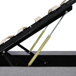 VidaXL Bettgestell - vidaXL Stauraumbett Hydraulisch mit LED Hellgrau Stoff 140×200 cm -Deutschland Betten Verkäufe 2022 9899209f19d147bd9d4900e80e5786e9