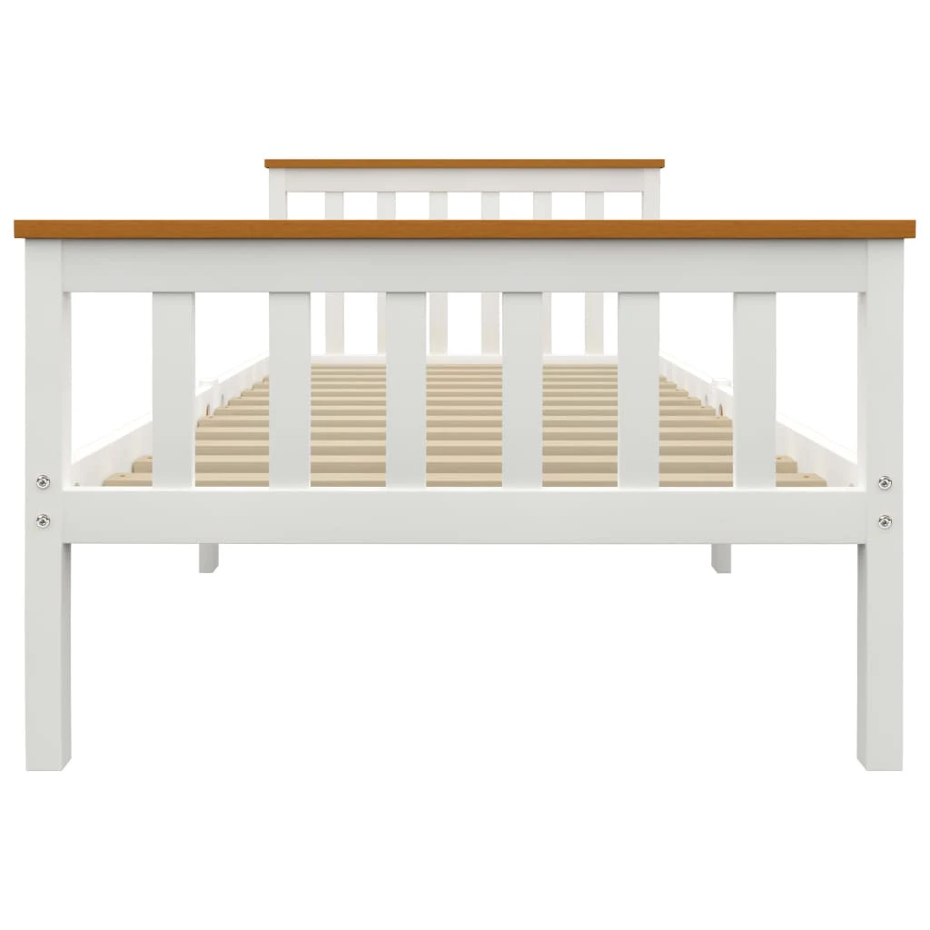 VidaXL Massivholzbett Kiefer - vidaXL Massivholzbett Weiß Kiefer 100x200 cm 5 VidaXL Massivholzbett Kiefer - vidaXL Massivholzbett Weiß Kiefer 100x200 cm – Bild 3