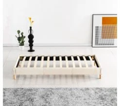 Sensoreve Bettgestell aus weißem Stoff 90x190cm -Deutschland Betten Verkäufe 2022 9d6b84c6de694ae7ac3f4558e81edcbd