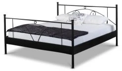 EINRICHTEN24 Metallbett Anna schwarz - Breite: 180 cm