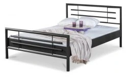 EINRICHTEN24 Metallbett Lola schwarz - Breite: 100 cm