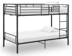VidaXL Etagenbett - vidaXL Etagenbett Schwarz Metall 90×200 cm