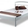 EINRICHTEN24 Metallbett Nina silbergrau - Breite: 160 cm