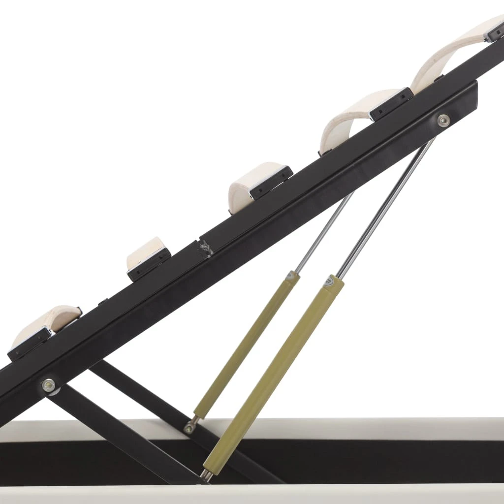 VidaXL Stauraumbett Hydraulisch mit LED - vidaXL Stauraumbett Hydraulisch mit LED Weiß Kunstleder 90×200 cm 10 VidaXL Stauraumbett Hydraulisch mit LED - vidaXL Stauraumbett Hydraulisch mit LED Weiß Kunstleder 90×200 cm – Bild 8