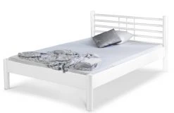 EINRICHTEN24 Metallbett Mia weiß - 90 x 200 cm