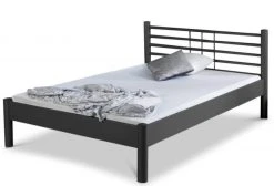 EINRICHTEN24 Metallbett Mia schwarz - Schwarz - Breite: 180 cm