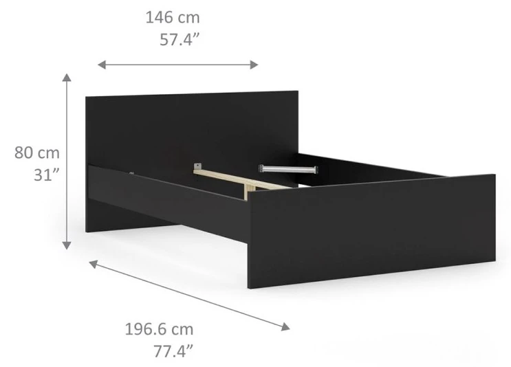 Ebuy24 Nada Bett 140 - Schwarz 6 Ebuy24 Nada Bett 140 - Schwarz – Bild 4