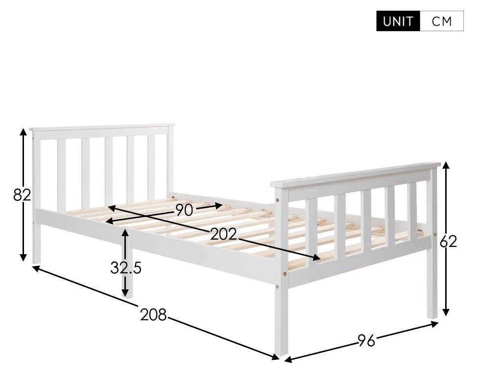Flieks Einzelbett Holzbett 90x200cm Kiefer 11 Flieks Einzelbett Holzbett 90x200cm Kiefer – Bild 9