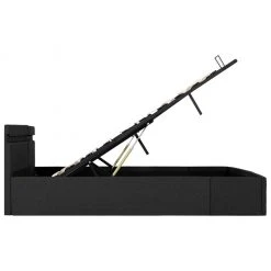 VidaXL Bettgestell - vidaXL Stauraumbett Hydraulisch mit LED Dunkelgrau Stoff 180×200 cm -Deutschland Betten Verkäufe 2022 b858b4591fbd4b8d854b88f6b9397a12