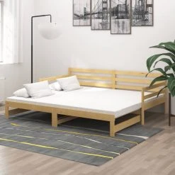 VidaXL Tagesbett - vidaXL Tagesbett Ausziehbar Kiefer Massivholz 2x(90x200) cm -Deutschland Betten Verkäufe 2022 b95b5fa4de2d4254b131bed09c5496d7