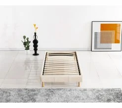 Sensoreve Bettgestell aus weißem Stoff 90x190cm -Deutschland Betten Verkäufe 2022 babd586d0c7940758e68cded11f7cc3c