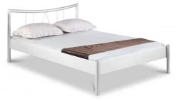 EINRICHTEN24 Metallbett Hanna weiß - Breite: 140 cm