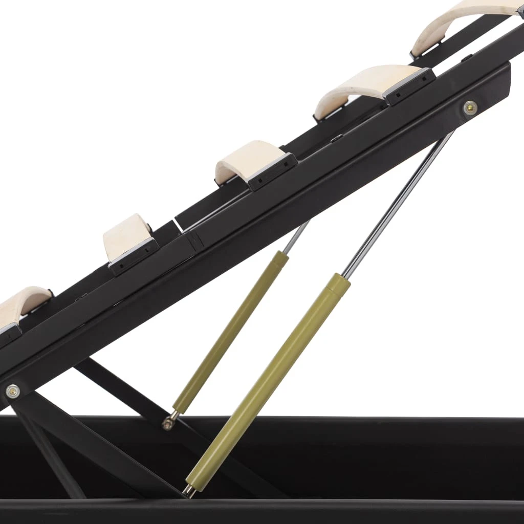 VidaXL Stauraumbett Hydraulisch mit LED - vidaXL Stauraumbett Hydraulisch mit LED Schwarz Kunstleder 120×200 cm 10 VidaXL Stauraumbett Hydraulisch mit LED - vidaXL Stauraumbett Hydraulisch mit LED Schwarz Kunstleder 120×200 cm – Bild 8