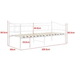 En.casa Tagesbett Arjeplog mit Matratze - Weiß -Deutschland Betten Verkäufe 2022 bfd855e8507541cdb19d22331abb6ded