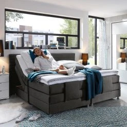 Loftscape Boxspringbett Belaja (mit Elektromotor) - Anthrazit -Deutschland Betten Verkäufe 2022 boxspringbett belaja mit elektromotor inklusive topper webstoff anthrazit 1926538