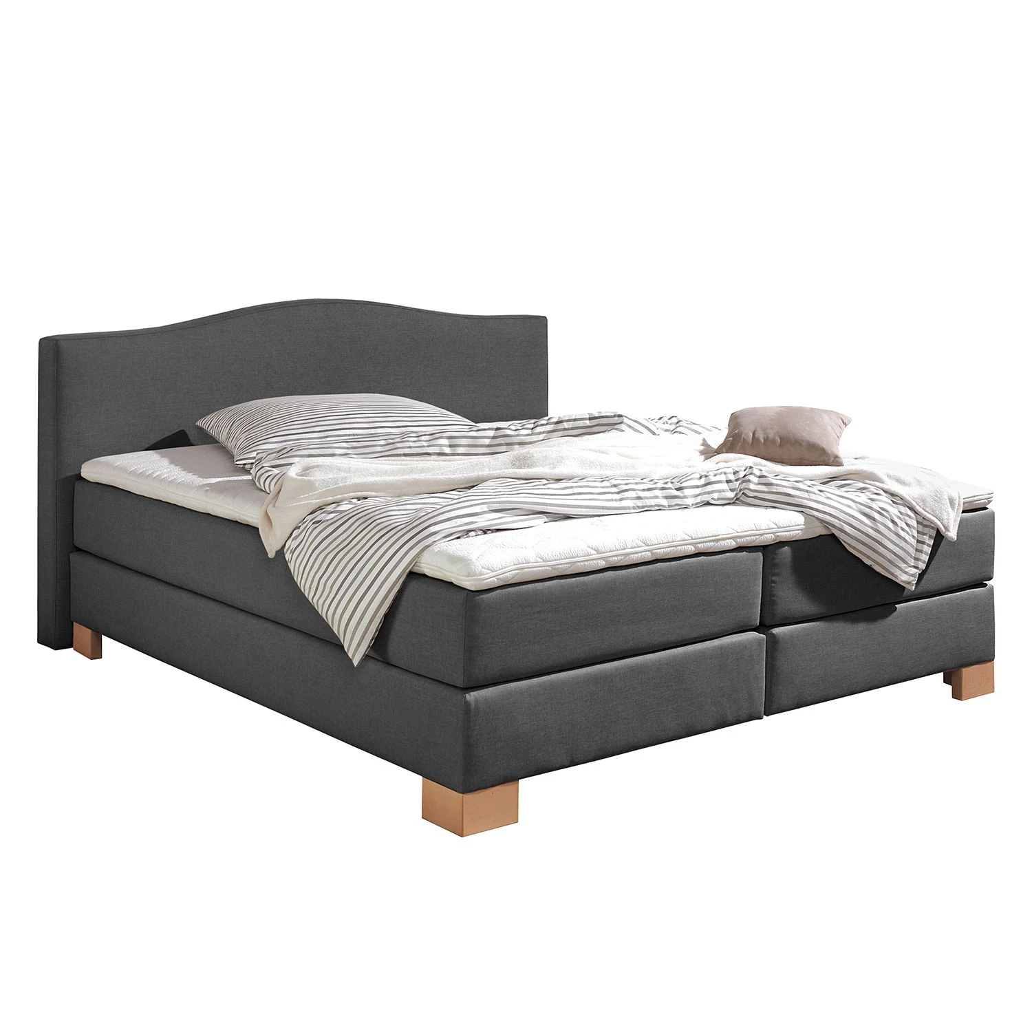 Ridgevalley Boxspringbett Bottna - Anthrazit - 200 x 200cm - Bonellfederkernmatratze - H2 3 Ridgevalley Boxspringbett Bottna - Anthrazit - 200 x 200cm - Bonellfederkernmatratze - H2