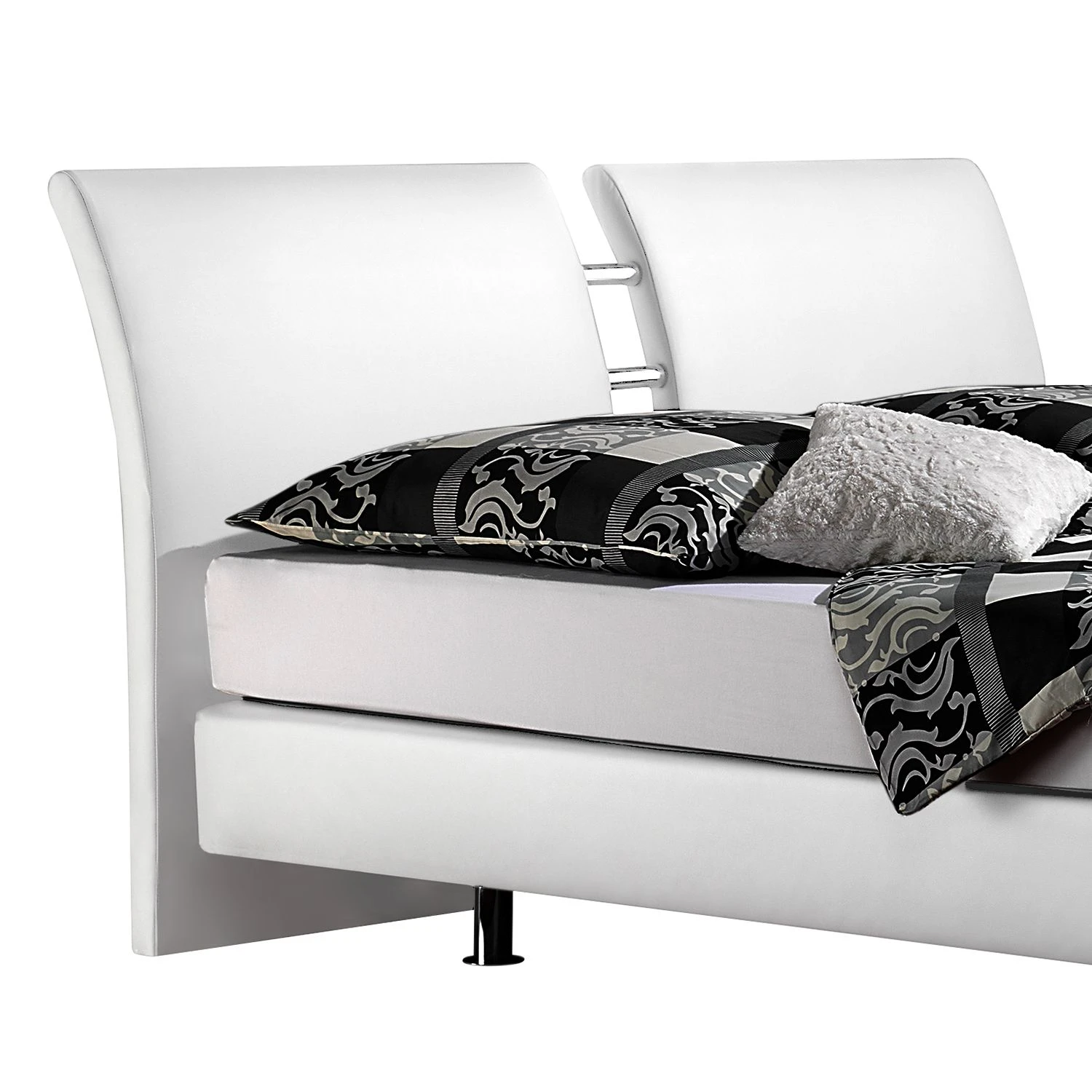 Loftscape Boxspringbett Cavan Kunstleder - Weiß - 140 x 200cm - Kaltschaummatratze - H3 6 Loftscape Boxspringbett Cavan Kunstleder - Weiß - 140 x 200cm - Kaltschaummatratze - H3 – Bild 4