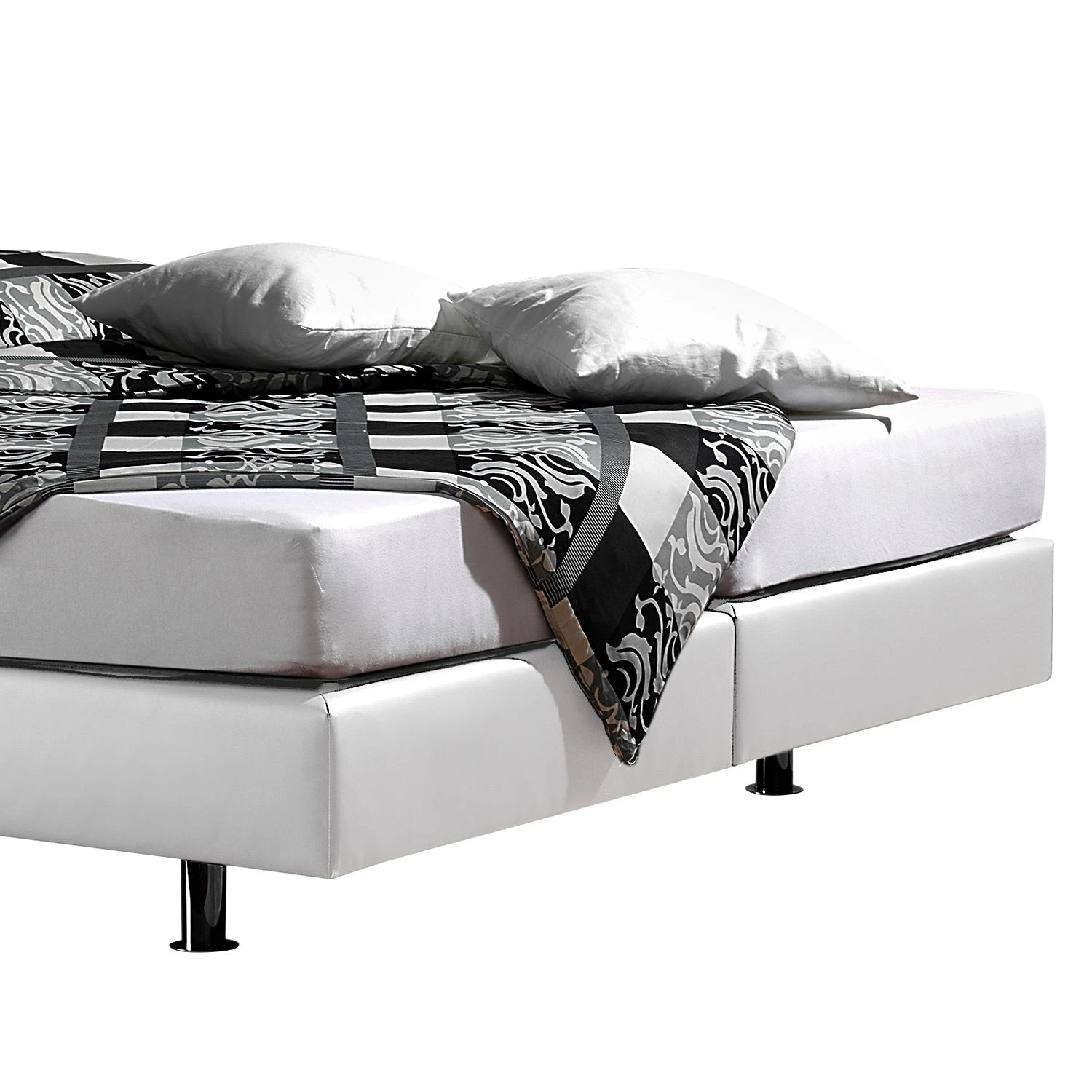 Loftscape Boxspringbett Cavan Kunstleder - Weiß - 140 x 200cm - Kaltschaummatratze - H3 7 Loftscape Boxspringbett Cavan Kunstleder - Weiß - 140 x 200cm - Kaltschaummatratze - H3 – Bild 5