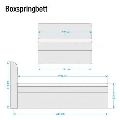 Loftscape Boxspringbett Fenor (inkl. Bettkasten) - Steingrau -Deutschland Betten Verkäufe 2022 boxspringbett fenor inkl bettkasten webstoff steingrau 4579200