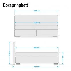 Meise.möbel Boxspringbett Isa Kunstleder - Weiß - 200 x 200cm - H2 -Deutschland Betten Verkäufe 2022 boxspringbett isa kunstleder 200 x 200cm h2 bis 80 kg weiss 3622965