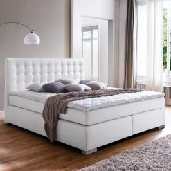 Meise.möbel Boxspringbett Isa Kunstleder - Weiß - 200 x 200cm - H2 -Deutschland Betten Verkäufe 2022 boxspringbett isa kunstleder 200 x 200cm h3 ab 80 kg weiss 3605921