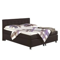 Loftscape Boxspringbett Melody - Anthrazit - 180 x 200cm - Bonellfederkernmatratze - H2 - Kaltschaumtopper