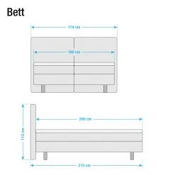 Loftscape Boxspringbett Nilan - Ecru - 160 x 200cm - Kaltschaummatratze - H3 -Deutschland Betten Verkäufe 2022 boxspringbett nilan webstoff 160 x 200cm h3 ab 80 kg kaltschaummatratze ecru 733730