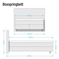 Fredriks Boxspringbett Ramona VI Kunstleder - Weiß - 140 x 200cm -Deutschland Betten Verkäufe 2022 boxspringbett ramona vi 160 x 200cm schwarz 4073464