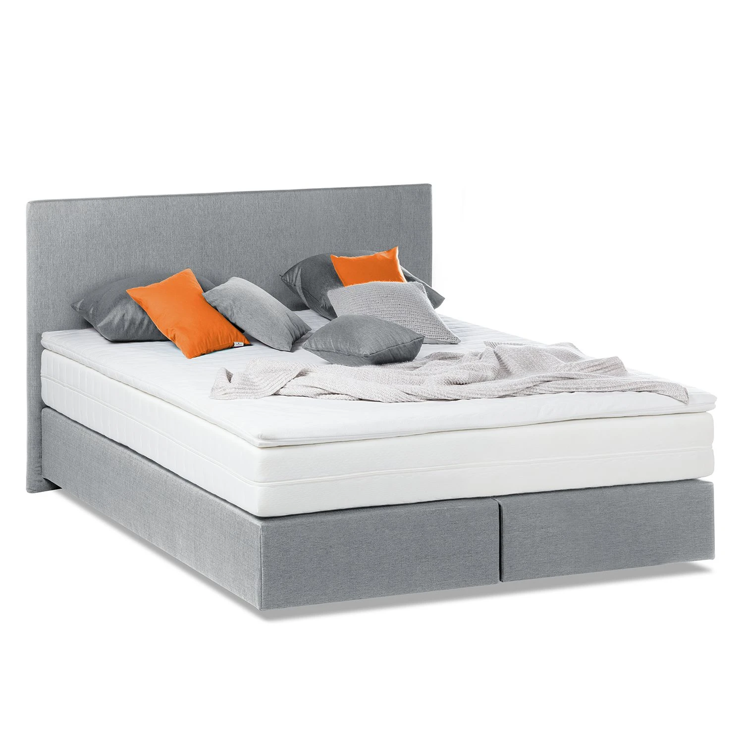 Fredriks Boxspringbett Ramona VII - Hellgrau - 140 x 200cm 3 Fredriks Boxspringbett Ramona VII - Hellgrau - 140 x 200cm