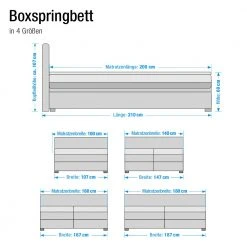 Loftscape Boxspringbett Sandor - Ecru - 100 x 200cm - Kaltschaummatratze - H2 -Deutschland Betten Verkäufe 2022 boxspringbett sandor ecru inklusive topper 1316087