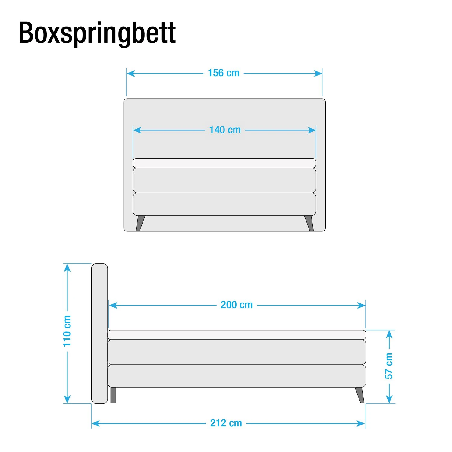 Mørteens Boxspringbett Mälby - Anthrazit - 200 x 200cm 19 Mørteens Boxspringbett Mälby - Anthrazit - 200 x 200cm – Bild 17