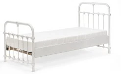 EINRICHTEN24 Metallbett Erma weiss 90x200 cm