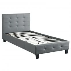 CARO-Möbel Polsterbett LIVERPOOL 90x200 cm - Grau -Deutschland Betten Verkäufe 2022 c138f2993edc449a961fe749b0bc44ed