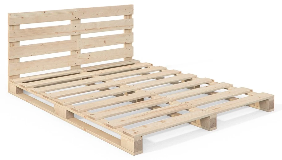 VitaliSpa Palettenbett 160x200cm Natur mit Kopftei 6 VitaliSpa Palettenbett 160x200cm Natur mit Kopftei – Bild 4